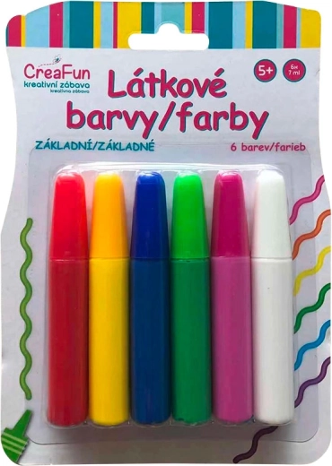 CreaFun tekstilne boje – osnovni set 6×42 ml