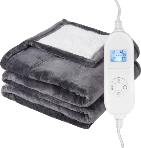 Obostrani električni pokrivač 160 × 180 cm s daljinskim upravljačem i regulacijom temperature