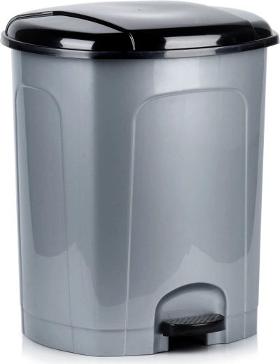 Plastična kanta za otpad s pedalom 50 l, siva