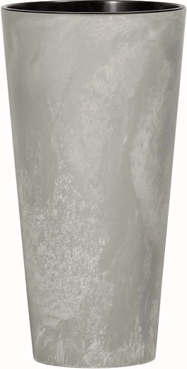 Tegla Tubus Slim s betonskim efektom 20 cm siva s umetkom