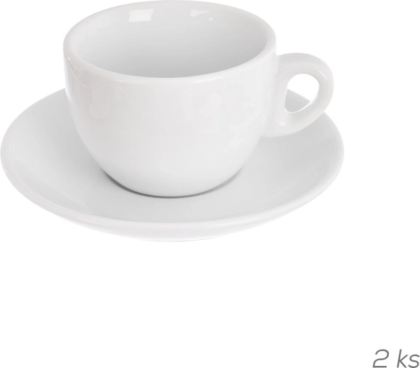 Porculanska šalica za cappuccino s podloškom Mona, 2 kom, 210 ml