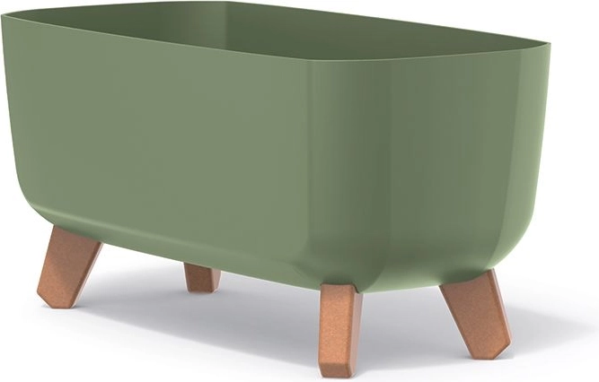 Žardinijera s nožicama Gracia Case 39 cm – zemljano zelena