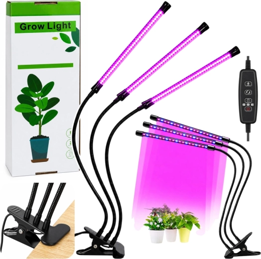 LED lampa za uzgoj biljaka 30 W s 3 modula i kopčom