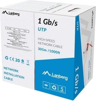LAN kabel UTP CCA 305 m crveni