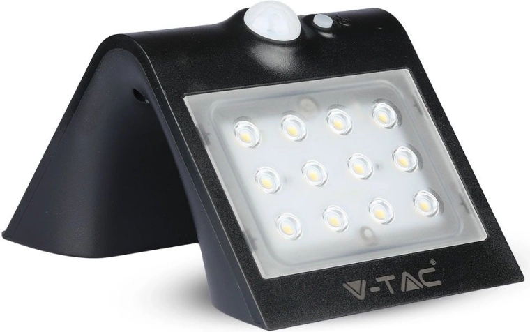 Solarna zidna LED svjetiljka 1,5 W, crna – V-TAC