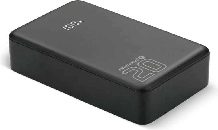 Powerbanka 20 000 mAh s LCD, 2× USB‑C i USB‑A, 20W PD/QC4+