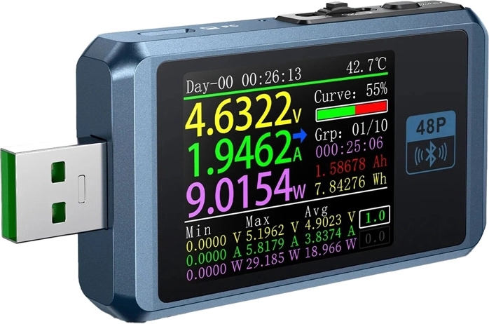 Fnirsi FNB48P BT tester USB priključaka s Bluetoothom