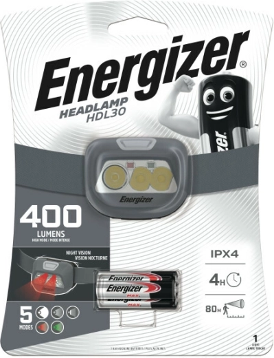 Energizer čeona svjetiljka HDL30 400 lm, punjiva i na AAA