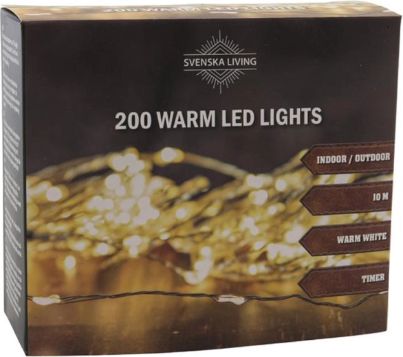 Svjetleći lanac s timerom 200 LED, 10 m