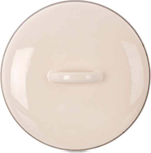Emajlirani krem poklopac 19 cm