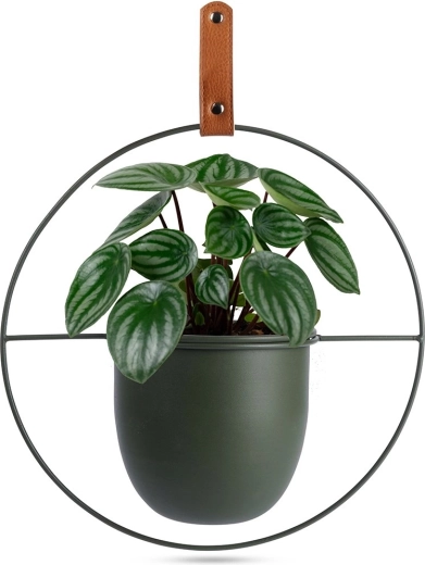Zeleni metalni viseći omotač za teglicu Home Styling Collection 30 × 30 cm