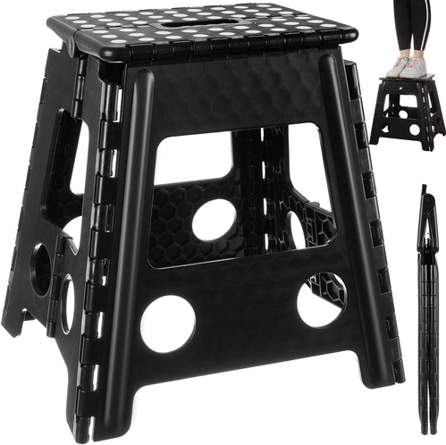 Sklopiva stolica crno-bijela 39 cm