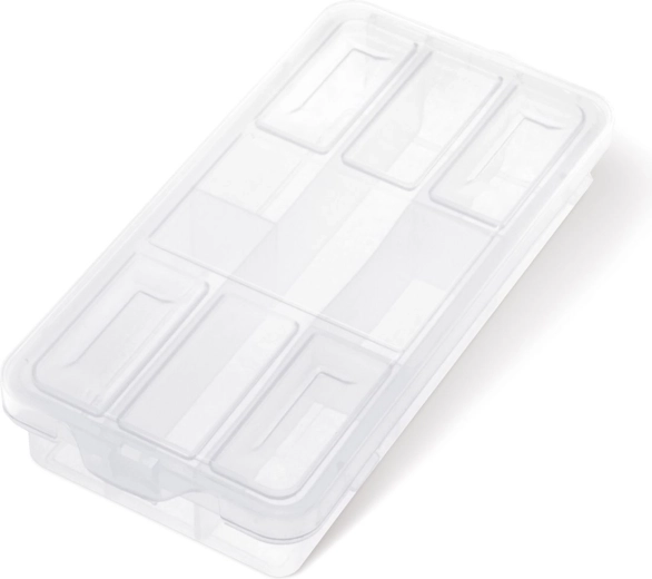 Plastični organizator KNOX 180 × 90 × 35 mm s pregradama i prozirnim poklopcem