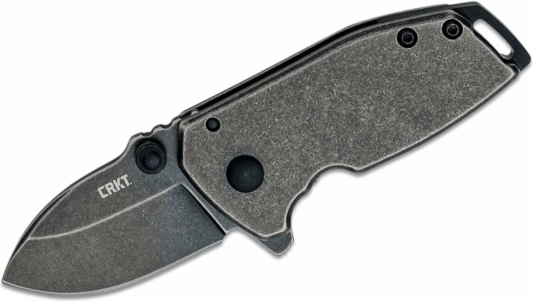 CRKT Squid Compact Black sklopivi džepni nož 4,4 cm Black Stonewash, potpuno metalni
