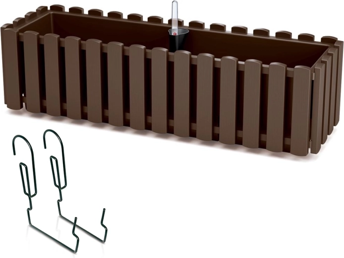 Samonavodnjavajuća viseća žardinjera za ogradu 58 cm smeđa BOARDEE FENCYCASE