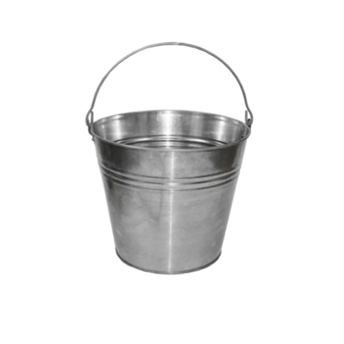 Pocinčana kanta 7 l s drvenom ručkom