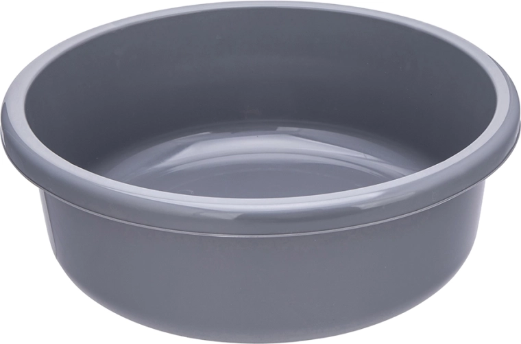 Okrugla plastična zdjela 13,5 l siva