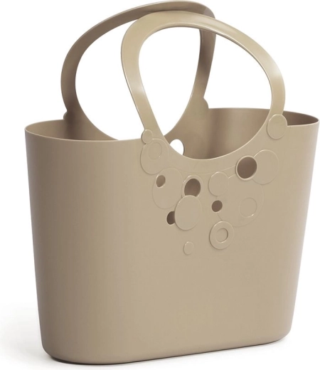 Plastična torba LILY mocca 6,4 l – elegantna lagana torba za kupovinu i plažu
