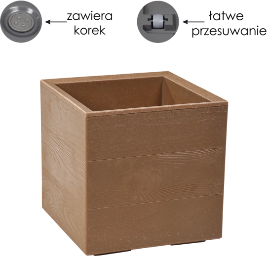 Sadilica Karo 30 × 30 × 30 cm – prirodno drvo