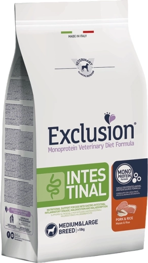 Exclusion Intestinal Pork & Rice za srednje i velike pasmine pasa 2 kg