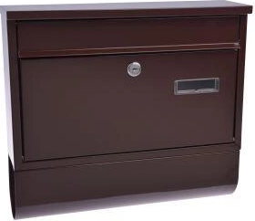 Poštanski sandučić RADIM s cijevi za novine, 360 × 320 × 90 mm, smeđa