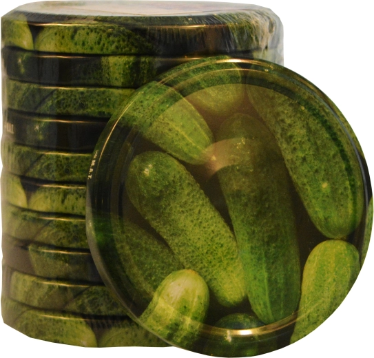 Poklopci Twist 82 s dekorom krastavaca, 10 kom