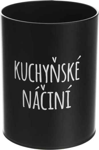 Crni metalni stalak za kuhinjski pribor