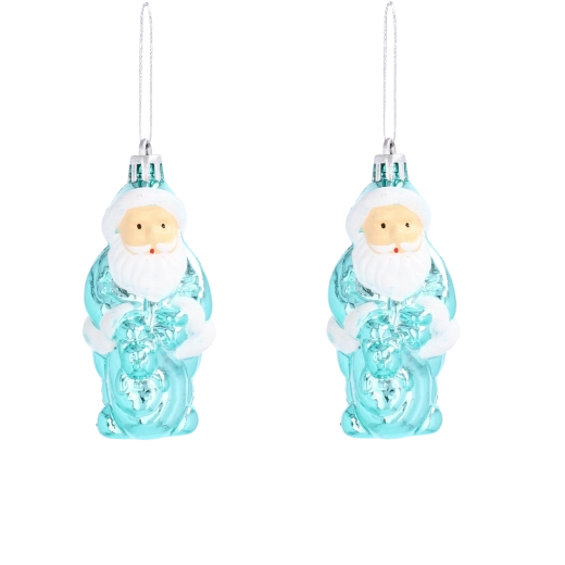 Božićni ukrasi Sveti Nikola s vrećom darova, set 2 kom, 9 cm