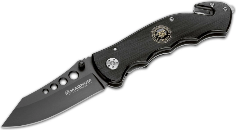 Magnum USN Seals spasilački džepni nož 8 cm, crni aluminij