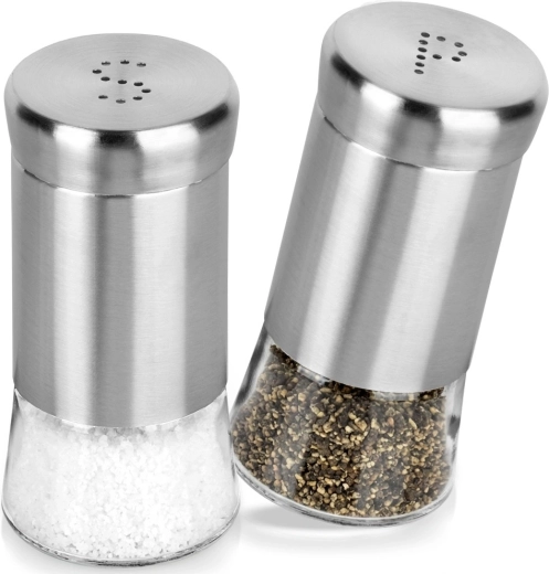 Staklena soljenka i paprenka 140 ml, set 2 kom