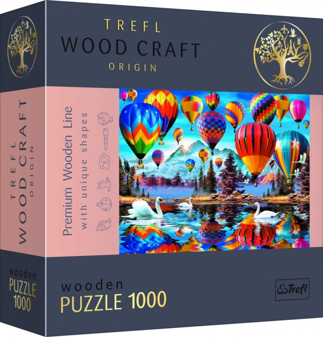 Drvene puzzle TREFL Wood Craft Origin – Šareni baloni 1000 dijelova