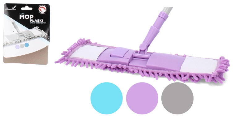 Ravni mop s chenille vlaknima i teleskopskom drškom