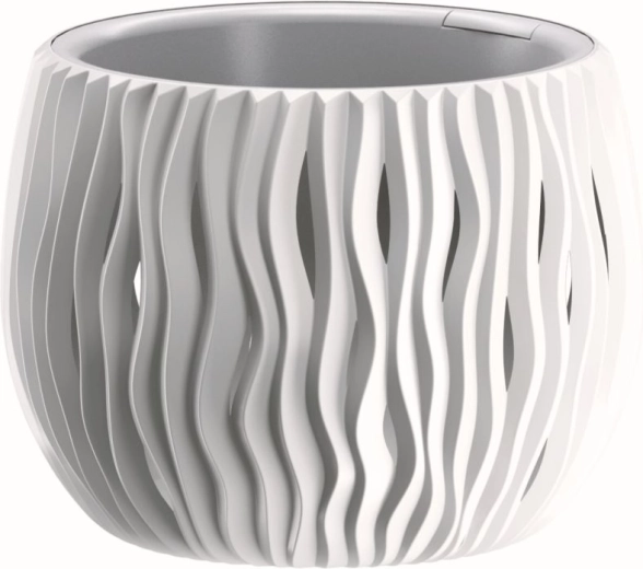 Tegla Sandy Bowl s uloškom 18 cm bijela