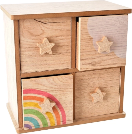 Drveni organizator Rainbow s 4 ladice