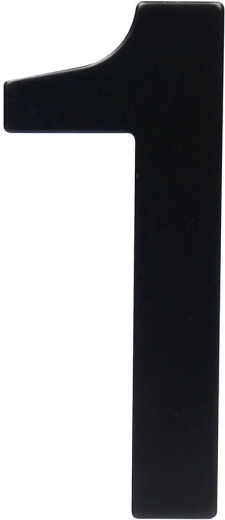 Kućni broj 1, 95 mm, nehrđajući čelik, crna mat