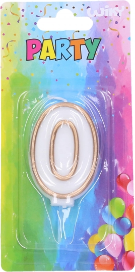 Party svijeća 0 - zlatna