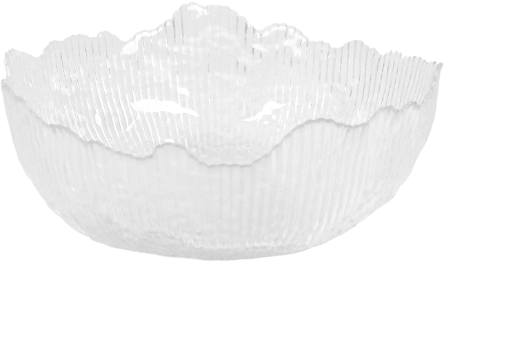 Staklena zdjela za salatu Edges kvadratna 20 × 20 cm
