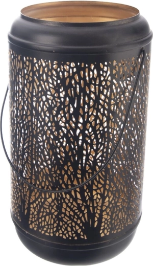 Svijećnjak TREE od metala crno-zlatni 23 cm