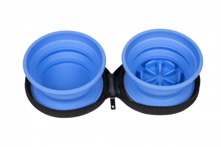 Putna dupla zdjela sa usporivačem KIWI WALKER, plava