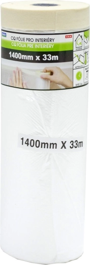 Maskirna traka s folijom 140 × 33 m za interijere, samoljepljiva