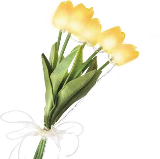 Dekorativni LED buket tulipana – žuti