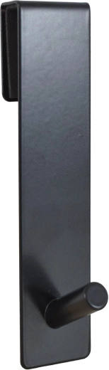 crna inox vješalica za vrata 6 × 20 cm