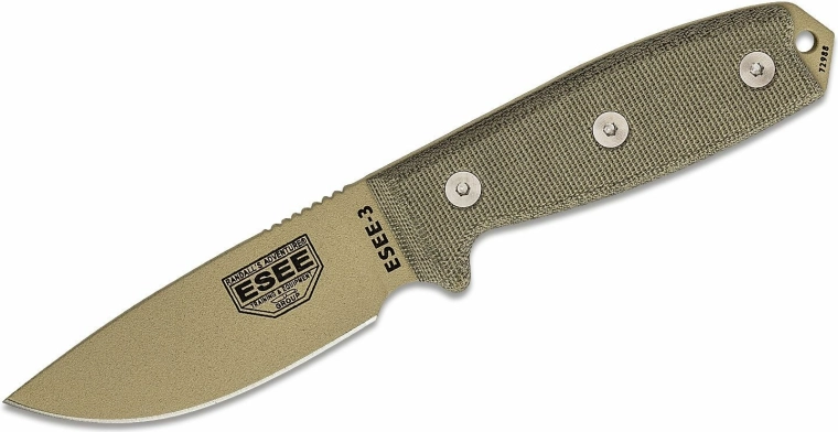 Univerzalni taktički nož 9,8 cm, Desert Tan, Micarta, futrola