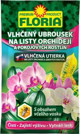 Vlažna maramica za listove orhideja i sobnih biljaka FLORIA 6 g