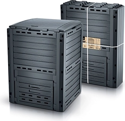 Vrtni komposter 280 l antracit COMPOGREEN WOODY
