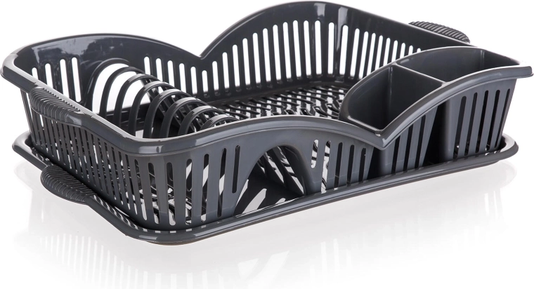 Ocjeđivač posuđa s pladnjem 45 × 31 cm myKitchen, antracit