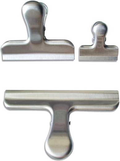 Nehrđajući klipovi za vrećice, set od 3 kom