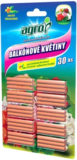 Štapićasto gnojivo za balkonsko cvijeće AGRO, 30 kom