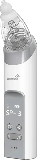 Nosna aspirator Grownsy s 3 nastavcima, siva