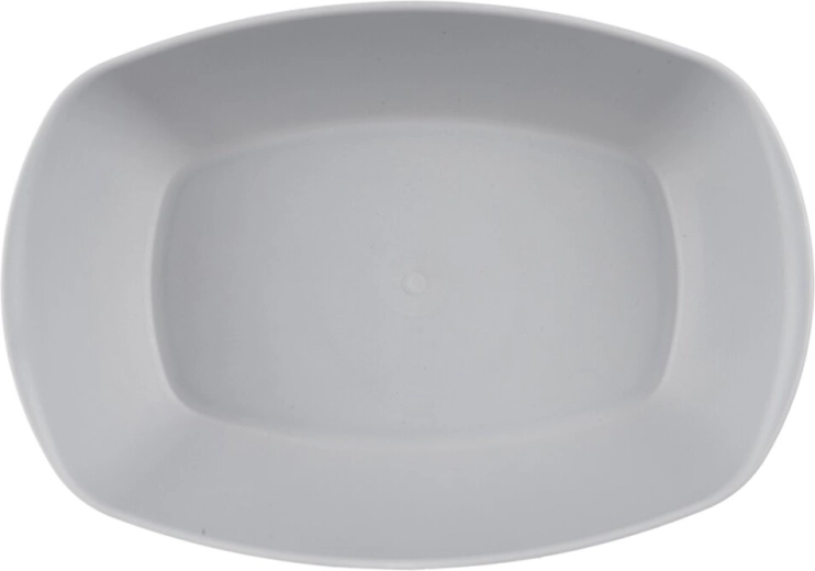 Ovalni servirni tanjur Sandy 25 × 15,5 cm sivi